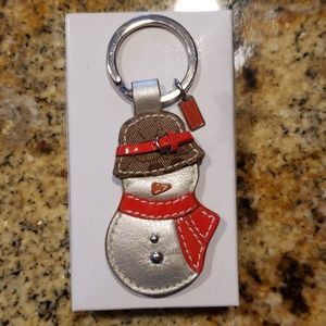 New Coach Snowman Key Fob